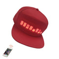 RGB Color Scrolling Message LED Cap with APP Programmable LED Screen USB Rechargeable LED Baseball Cap Luminous Party Light Hat