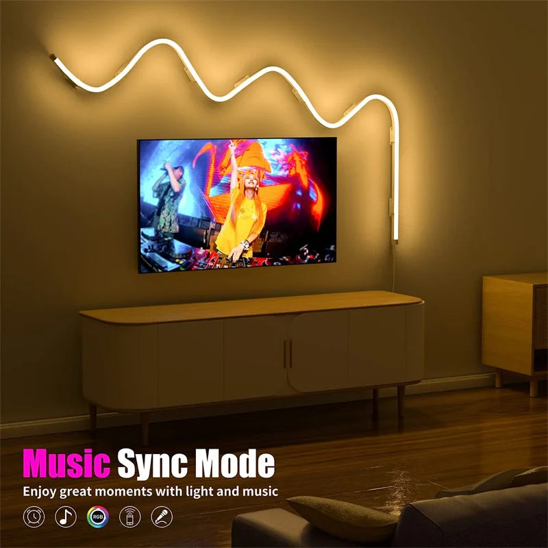 10M/32.8ft TUYA LED Neon Strip Lights Waterproof RGBIC Neon Rope Lights WiFi Flexible Tape with Chasing Effect work with Aleax