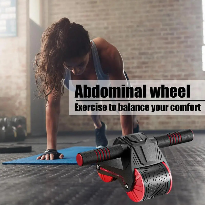 Abdominal Ab Roller Automatic Rebound Abs Wheel Roller Muscles Fitness Wheel Training Slimming Fitness Abs Bodybuilding Roller