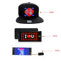 RGB Color Scrolling Message LED Cap with APP Programmable LED Screen USB Rechargeable LED Baseball Cap Luminous Party Light Hat