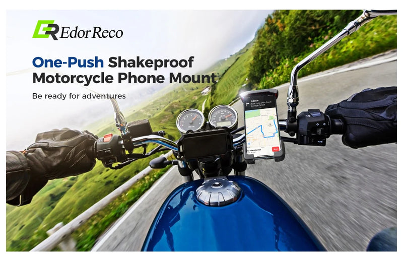 Joyroom Motorcycle Phone Holder Mount Quick Install 1s Automatically Lock & Release,Widely for Phone 4.7"-7'' Bike Phone Holder