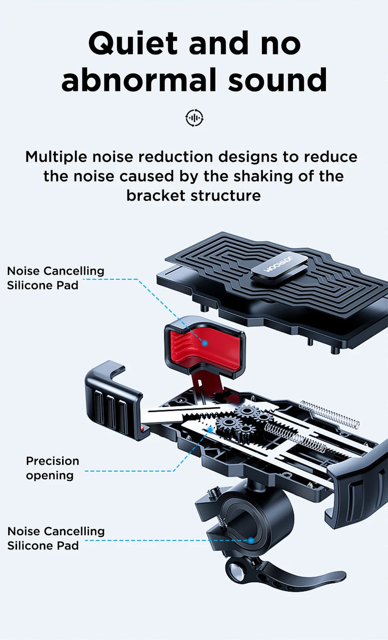 Joyroom Motorcycle Phone Holder Mount Quick Install 1s Automatically Lock & Release,Widely for Phone 4.7"-7'' Bike Phone Holder