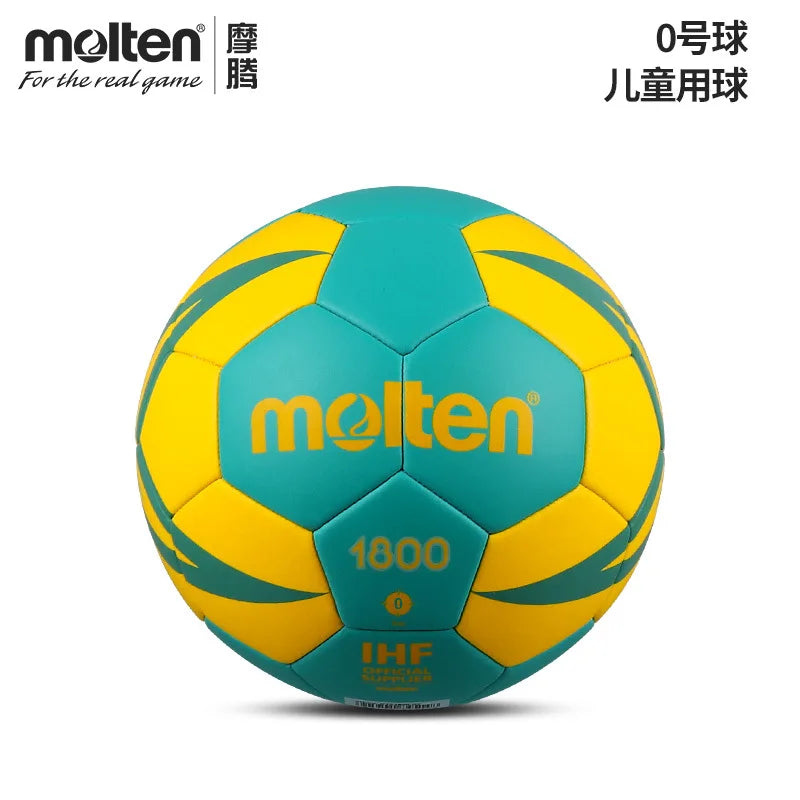 Bola de Handebol Molten HX1800 Sem Inflação Tamanho Padrão Oficial 0/1/2/3 PU Costurada à Mão para Treinamento Indoor de Crianças