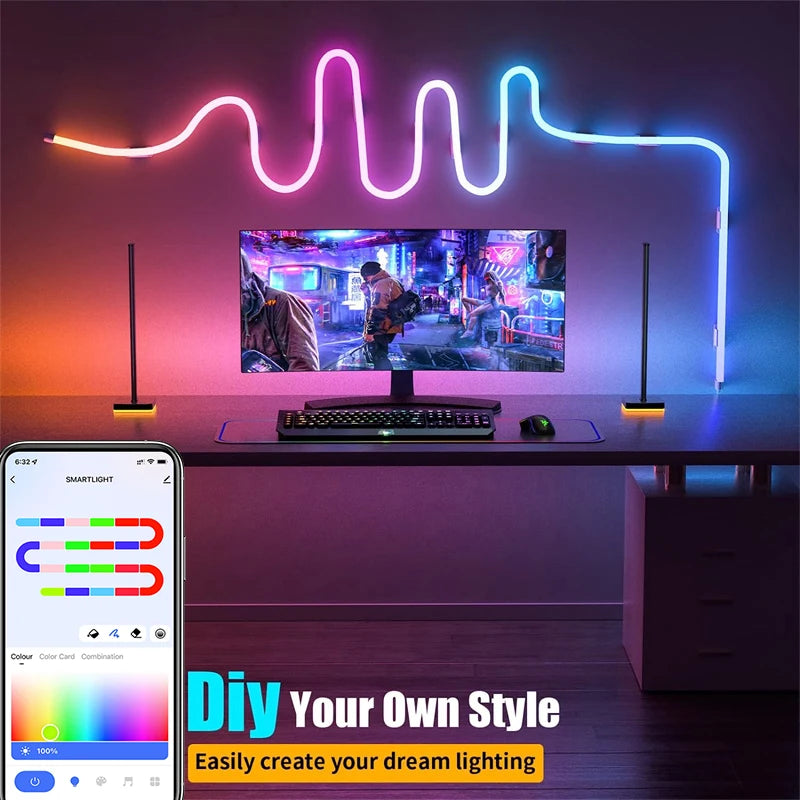 10M/32.8ft TUYA LED Neon Strip Lights Waterproof RGBIC Neon Rope Lights WiFi Flexible Tape with Chasing Effect work with Aleax