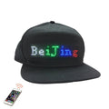 RGB Color Scrolling Message LED Cap with APP Programmable LED Screen USB Rechargeable LED Baseball Cap Luminous Party Light Hat